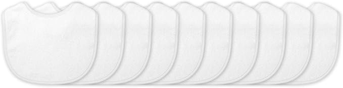 green sprouts Stay-dry Baby Bibs (10 pack) Waterproof protection, Adjustable hook-&-loop closure, Machine washable