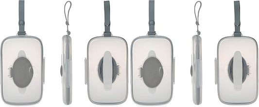 Dr. Talbot's Deluxe Baby Wipes Dispenser for Travel, Grey (Pack of 2)