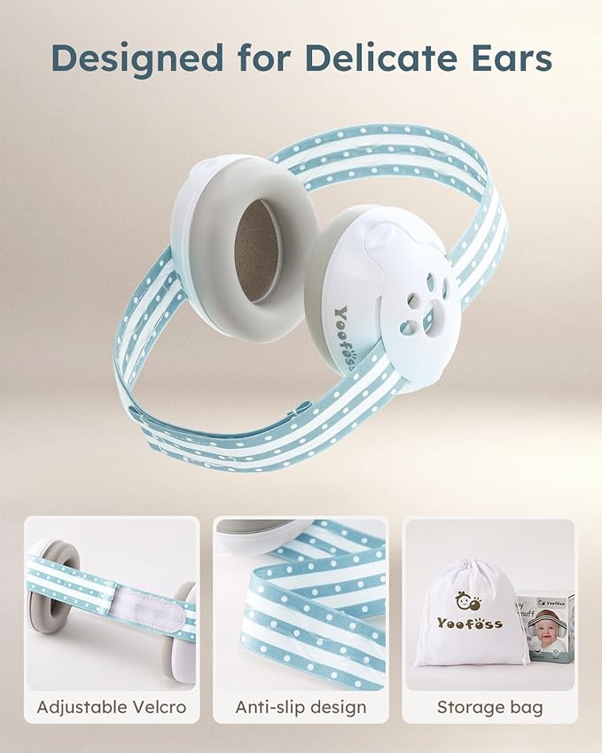 Yoofoss Baby Ear Muffs Noise Protection for Infants Up to 36 Months - Noise Cancelling Headphones for Ear Protection