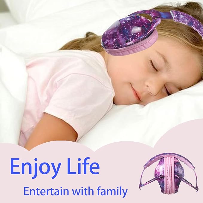 Kids Hearing Protection,25dB NRR Noise Reduction,Sound Proof for Kids,Toddler,Safety Earmuffs for Concert,Airplane,Autism,Monster Jam,Travel,School- Pink Nebel