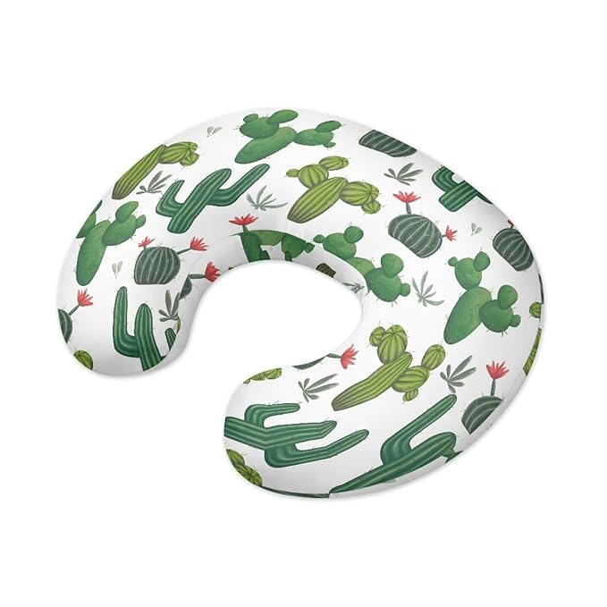 Cacti Nursing Pillow Cover Slipcover for Breastfeeding Pillows, Soft and Stretchy Safely Breastfeeding Pillow Cover Baby Essentials