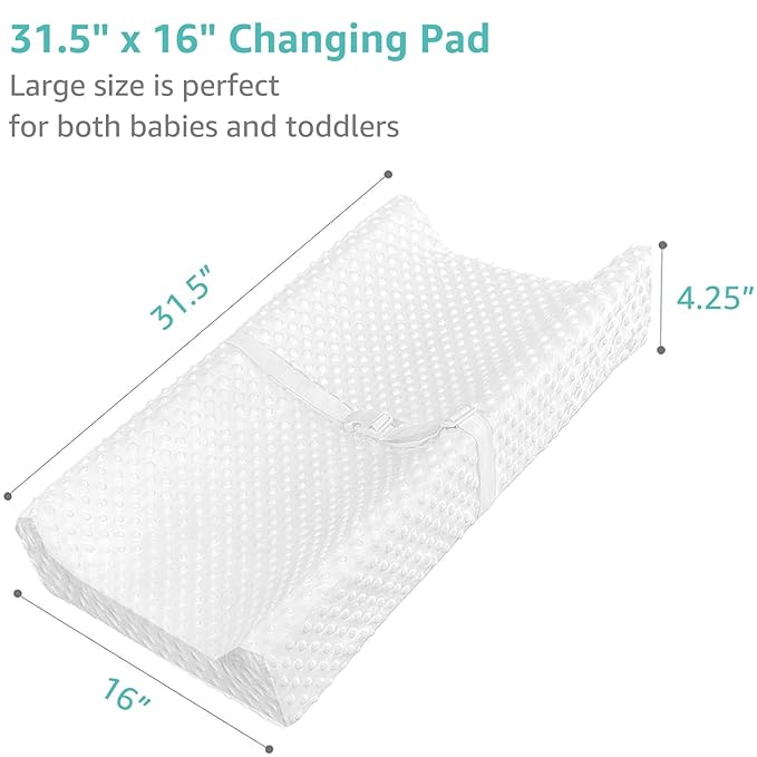 YENING Soft Baby Changing Pad for Dresser Diaper Changing Table Mattress with Cover for Babies and Toddlers Waterproof White