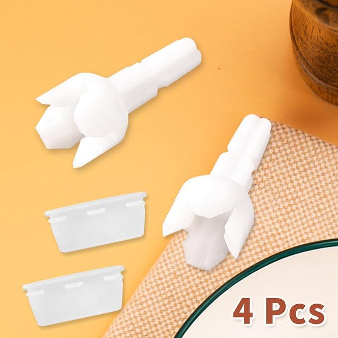 4Pcs Formula Maker Replacement Parts Compatible with Baby Brezza FRP0046 Pro Advanced, Axle Stem and Silicone Scraper Funnel Filter Accessory for Baby Brezza, Attach to Locking Cover