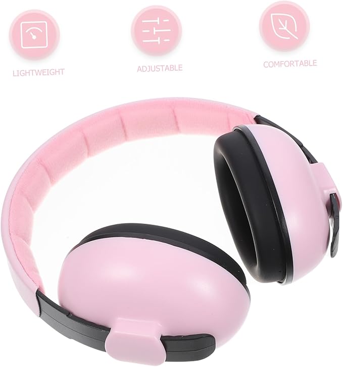 Milisten Baby Ear Protection Newborn Noise Reduction Earmuffs for Toddlers Children Kids Sleeping Hearing Damage Pink