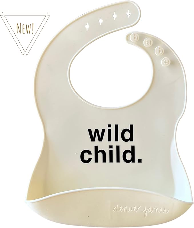 Denver James Silicone Feeding Bibs | Dishwasher Safe. Waterproof. Adjustable.