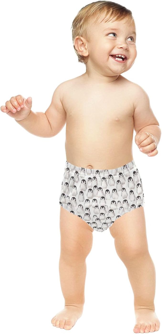 Baby Boys Potty Training Toilet Pants Reusable Boxers Underwear for Toddler 4T Cute Baby Penguins