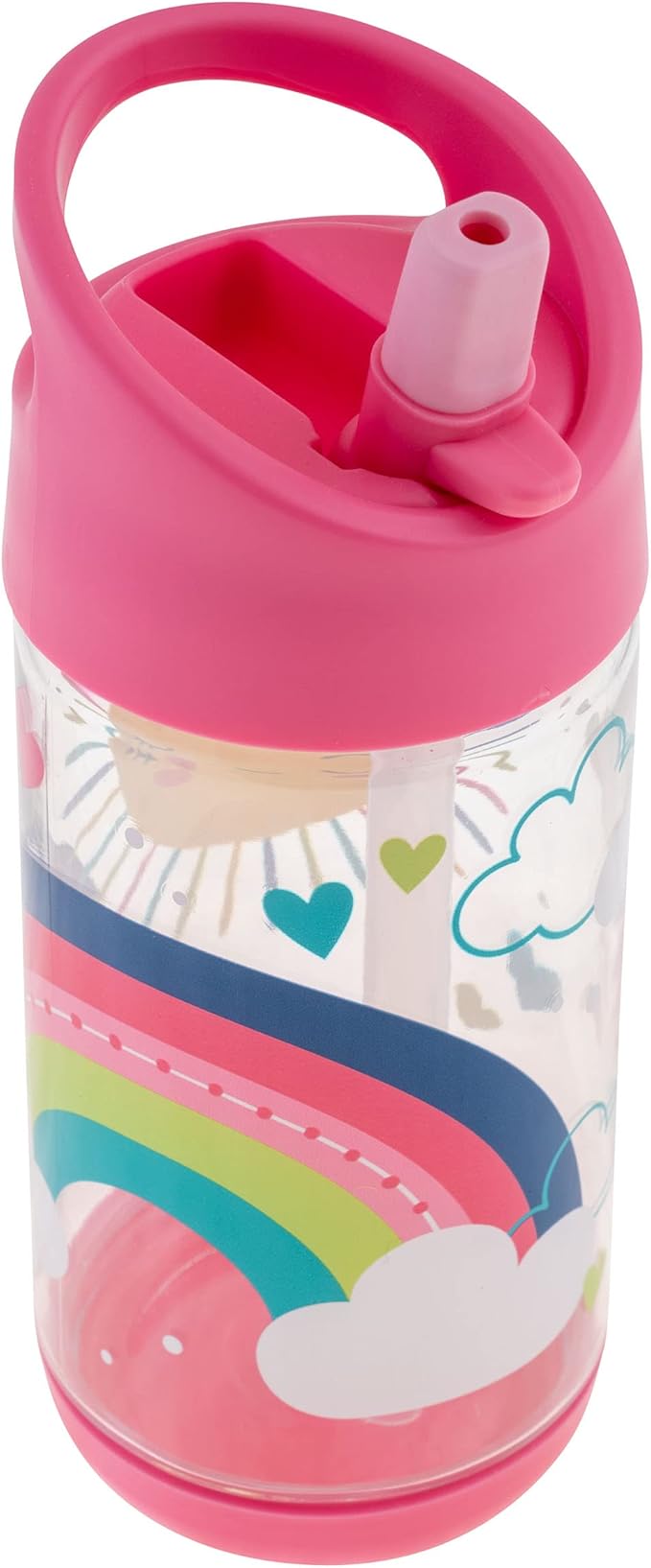 Stephen Joseph, Kids Flip Top Water Bottle, 10 oz Tritan BPA Free, Water Bottle for Girls & Boys, Back to School Flip Top Bottle, Rainbows