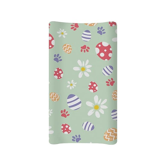 Easter Egg Daisy Boy Girl Baby Changing Pad Cover Infant Newborn Changing Table Cover Soft Diaper Table Change Mat Sheet Cover Green Easter Day