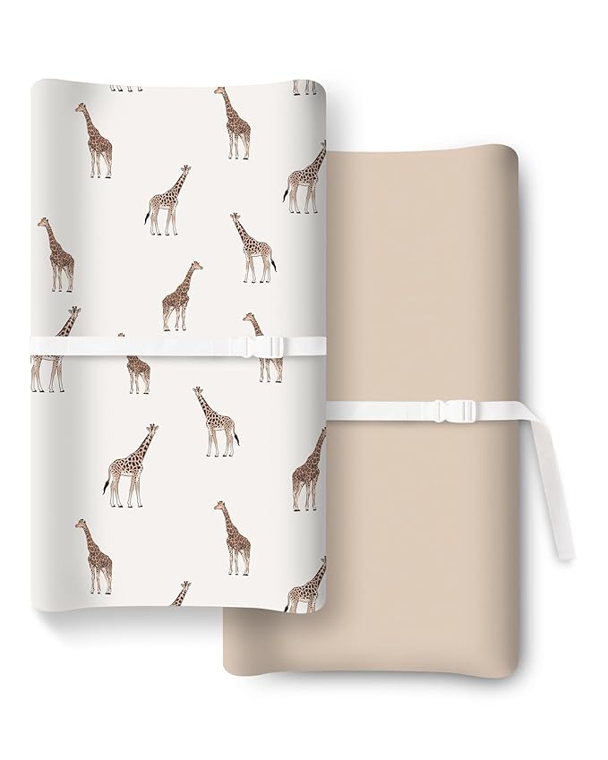 Extra Stretchy Changing Pad Cover, Ultra Soft Premium Jersey Knit Changing Pad Sheets, Unisex for Boys Girls, Fits All Standard Changing Tables/Dresser Tops - 2 Pack