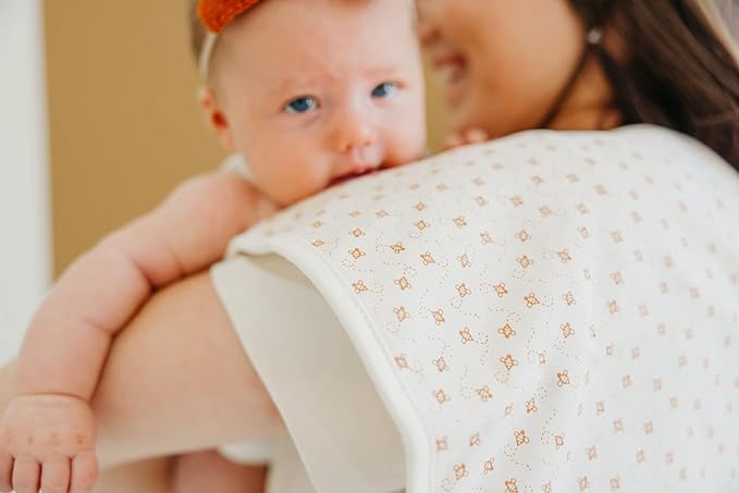 Copper Pearl Baby Burp Cloths for Boys & Girls - Cotton Burp Cloths Baby Girl & Boy, 3 Pack Soft Spit Up Rags, Extra Absorbent Layers for Newborn, Infant Towels, 21x10 in - Eden Set