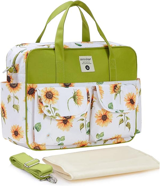 Kamay's Mummy Shoulder Bag Diaper Bag Chic Nappy Changing Bag Tote/Messenger Style Large with Changing Mat, Adjustable Straps