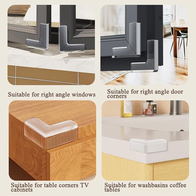 Corner Protectors for Baby,15 PCS Table Corner Potectors for Kids,Clear Baby Proofing Edge Protector with Strong Adhesion,Furniture Corner Protectors (Style 2)