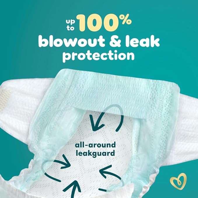 Pampers Baby Diapers and Wipes Starter Kit, Swaddlers Disposable Sizes 1 (198 Count) & 2 (186 Count) with Sensitive Water Based 12X Multi Pack Pop-Top Refill (1008 Count)