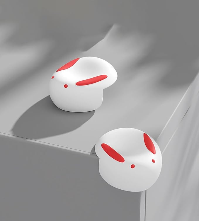8Pcs New Rebbit Corner Protector Baby - Desk Soft Corner Protectors Guards for Kids Safety - Cute Baby Table Corner Protector Cartoon for Various Furniture Styles (White)
