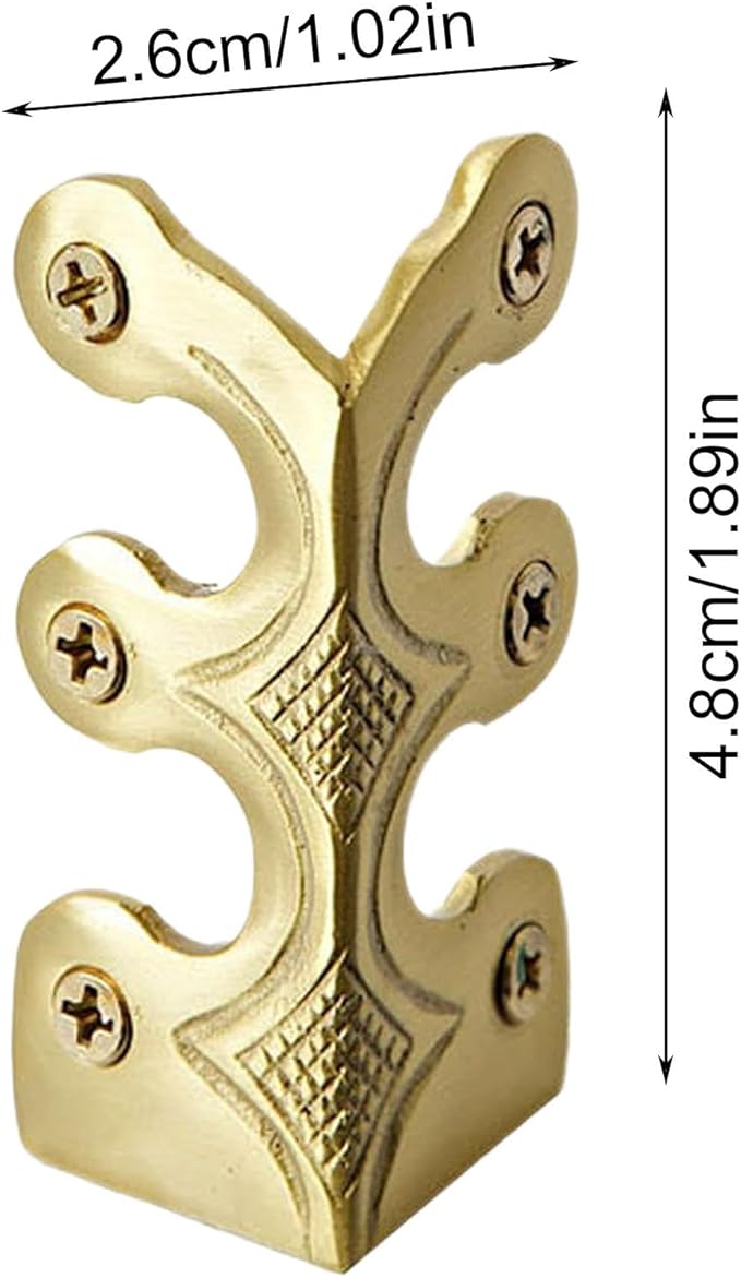 Baseboard Protector - Antique Corner Protectors, Brass Skiffers | Edge Corner Protectors Metal Skiffer, Decorative Protector Cover, Solid Brass Skirting Board Corner Protectors, Corner Guard for Home