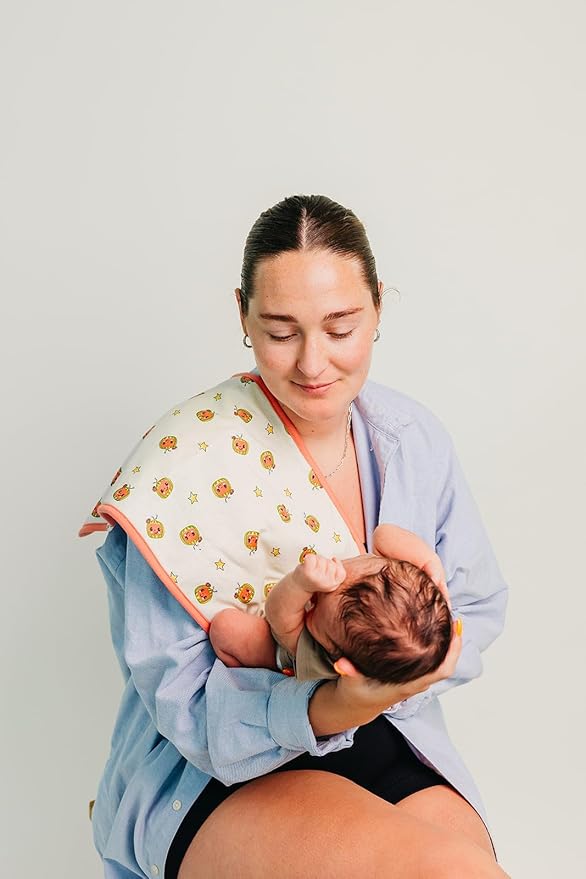 Copper Pearl Baby Burp Cloth Large 21''x10'' Size Premium Absorbent Triple Layer 3-Pack Gift Set CoComelon Friends