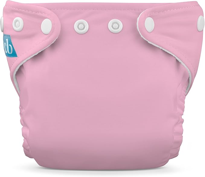 Charlie Banana Cloth Diapers, Reusable, Washable, Adjustable Newborn Size Diaper for Newborns and Babies (5-10lbs), with Absorbent Inserts - Baby Pink, 1 Pack