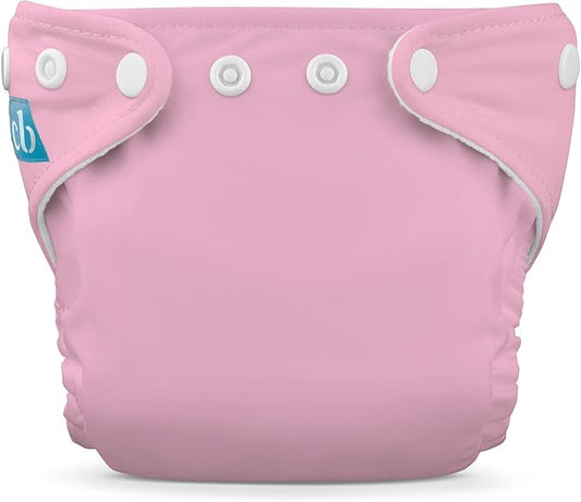 Charlie Banana Cloth Diapers, Reusable, Washable, Adjustable Newborn Size Diaper for Newborns and Babies (5-10lbs), with Absorbent Inserts - Baby Pink, 1 Pack