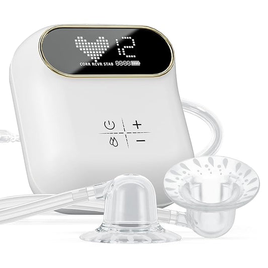 12 Gears Rechargeable Electric Nipple Corrector for Flat, Short, or Inverted Nipples to Help Breastfeeding, Portable Nipple Pump, Sunken Nipple Puller, Nipple Massage, 8PCS