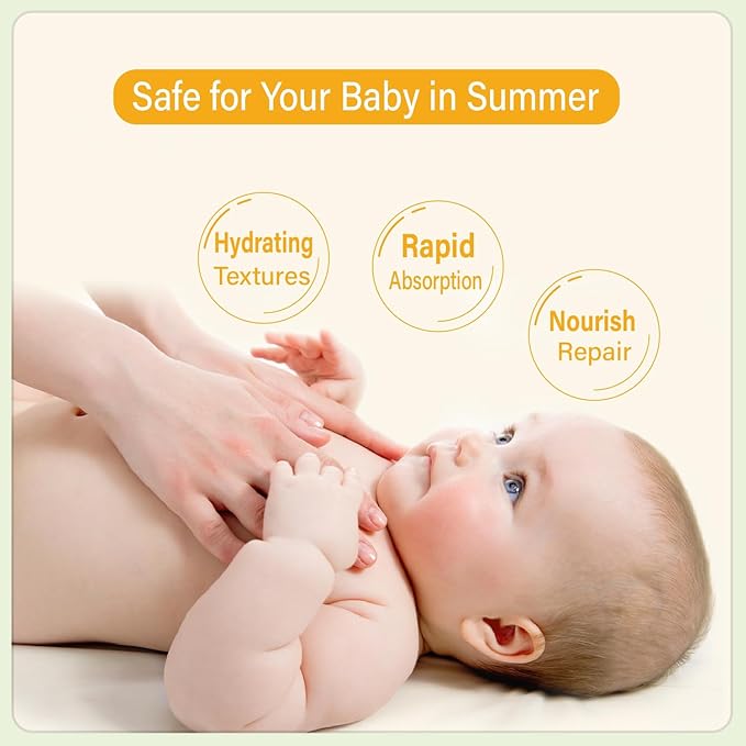 Heat Rash Care Cream for Babies | Prevents Prickly Heat, Sweat Rashes, Eczema & Skin Inflammation | Alleviating Discomfort for Babies Skin | 100ml/3.38oz (100ml/1pack)