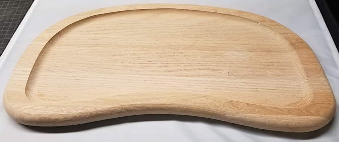 Solid Grooved Red Oak High Chair Tray Wood Antique Vintage Baby Toddler Infant seat