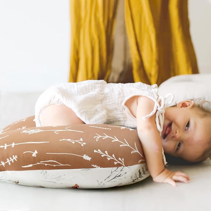 GRSSDER Nursing Pillow Cover Stretchy Minky Removable Nursing Covers for Breastfeeding Pillows, Ultra Soft Comfortable Slipcover for Boy and Girls, Jungle Animals