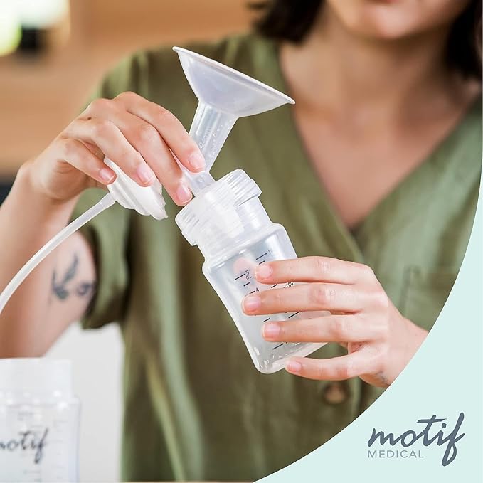 Motif Medical Luna Breast Pump Flange - Comfortable Breast Pump Flanges for Better Milk Flow & Pumping Ease - Ideal Flange Insert for Breastfeeding Moms (2 Shields, 19 mm)