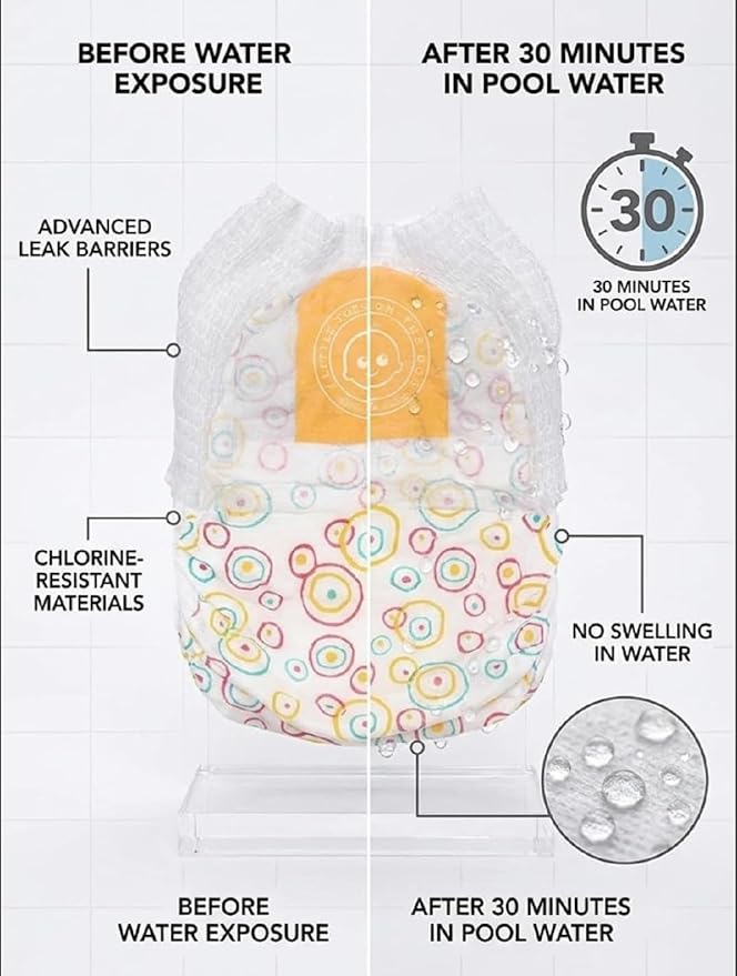 Little Toes On The Go Swim Diapers 2 Bag Bundle (Count 4) Size Medium