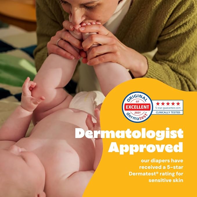 DYPER Monthly Pack Baby Diapers Size 3 (16-28 lbs) 168 Count - Leak-Proof & Plant Based, Hypoallergenic and Ultra Absorbent Size 3 Diapers for Day and Overnight Skin Protection (Packaging May Vary)