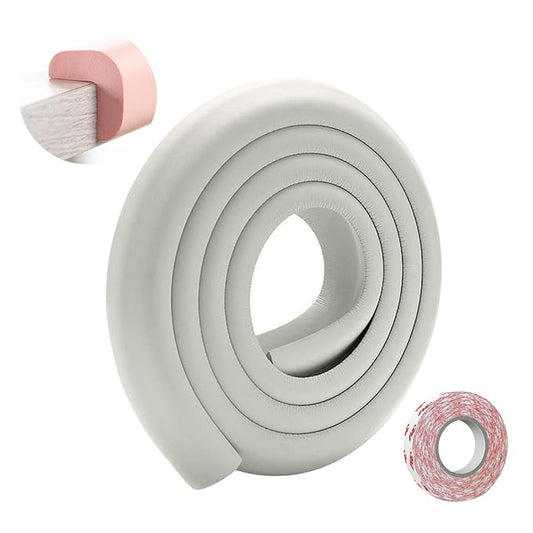 SONARIN Baby Safety Baby Edge & Corner Guards,2M/6.6ft Corner Protectors Furniture Table Edge Protectors L Shape with Strong Adhesive Tape,Colorful Child Protection(Gray)