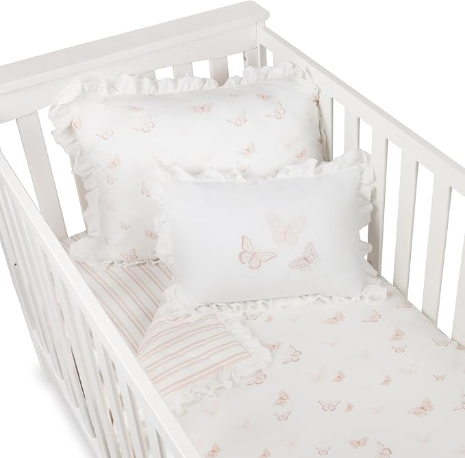 Ely’s & Co. Bedding - Butterfly/Dragonfly Collection - 20" x 26" Pink