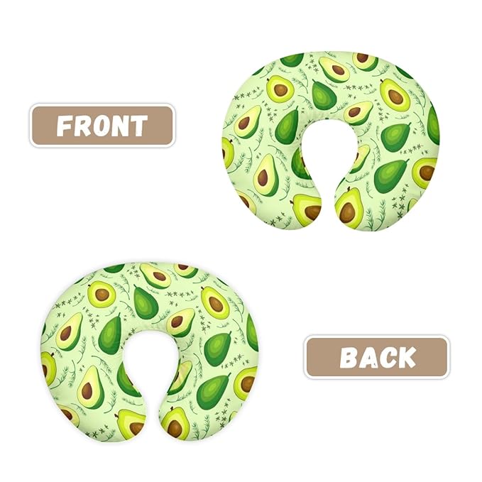Forchrinse Green Avocado Nursing Pillow Cover for Girls Princess Nursing Pillow Slipcover for Breastfeeding Moms,Easy to Care