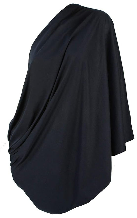 Nursing Covers for Breastfeeding, Soft Infinity Scarf Shawl Cover Up - Lightweight, Breathable Privacy Nursing Wrap in Black