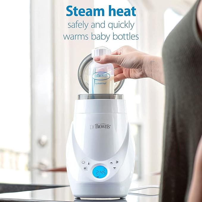 Dr. Brown’s Deluxe Baby Bottle Warmer and Sterilizer, for Baby Bottles and Baby Food Jars with Microwave Steam - for Baby Bottles, Nipples, Bottle Parts, Pacifiers, Teethers and Breast Pump Parts