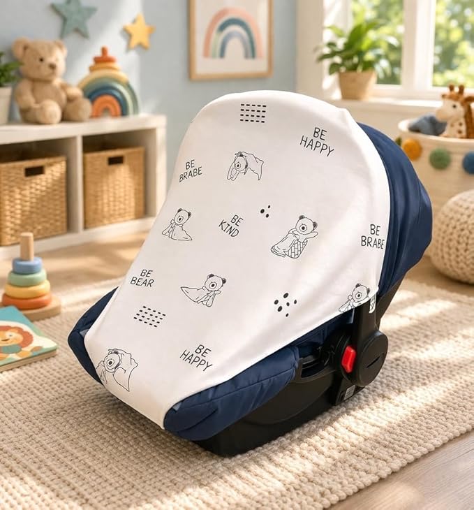 Multi-Use Car Window Shade for Babies & Toddlers, Can be Used as a Nursing Cover and Car Seat Cover, Newborn Essentials, Expecting Mothers and Infants Must Have, Travel Essentials