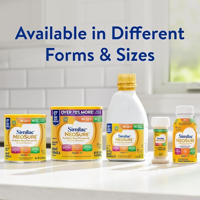 Similac NeoSure Premature Post-Discharge Infant Formula, Baby Formula Powder, 13.1-oz Can, Pack of 6