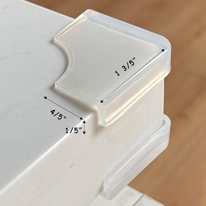 Food-Graded Silicone Clear Thin Corner Protectors, Baby Proofing Table Edge Guards, Pre-Tapep Adhesive Soft for Kids Child Safety Proof, Cabinets Counter Furniture Bumpers (12, 1/5x4/5 in (Width))