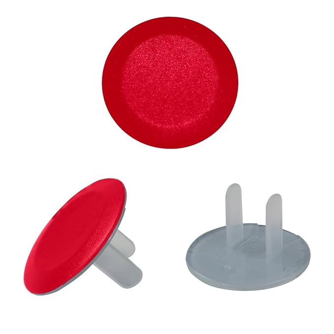 Outlet Covers, Child Safe, Easy Install, Pure Red Color