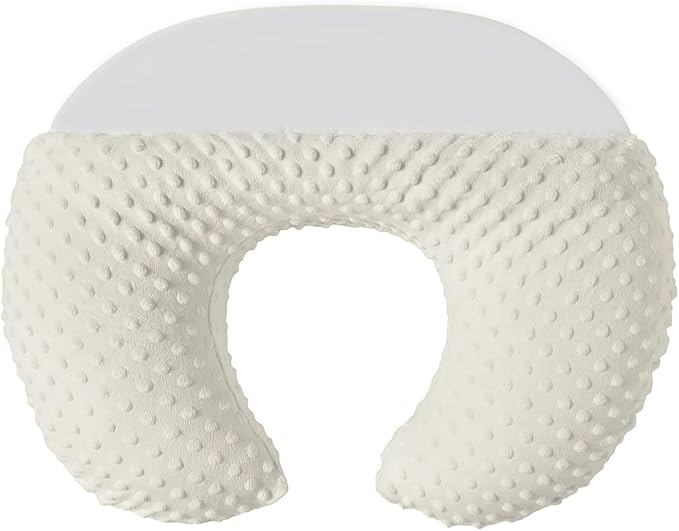 Baby Nursing Pillow Cover, Nursing Pillow Slipcovers for Breastfeeding Moms, Ultra-Soft Fit Standard Infant Nursing Pillows for Infant Newborn Baby Boy Girl (Pristine)