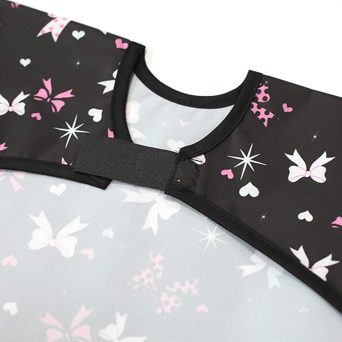 Plie Short Sleeve Waterproof Bib for Toddlers – Easy Clean Feeding Apron for Mealtime, Daycare, Self-Feeding, Lightweight