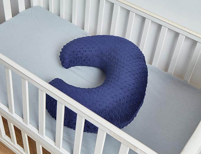 Baby Nursing Pillow Cover, Nursing Pillow Slipcovers for Breastfeeding Moms, Ultra-Soft Fit Standard Infant Nursing Pillows for Infant Newborn Baby Boy Girl (Estate Blue)
