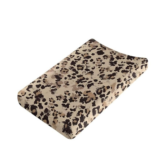 Leopard Print Diaper Change Table Covers Easy to Install Girl Changing Pad Cover with Elastic Edge Easy to Install Cradle Mattress Sheets for All Season