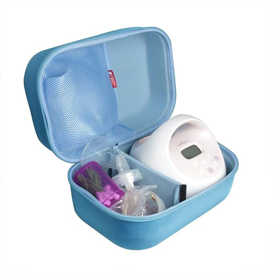 Hermitshell Hard Travel Case for Spectra S1 S2 Plus Electric Breast Milk Pump (Blue)