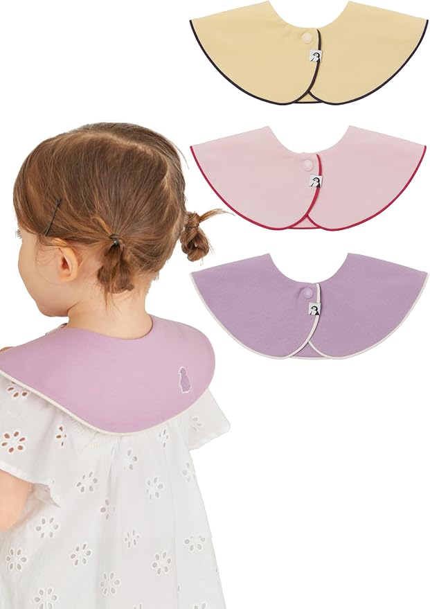 Konny Baby Bib 3/5/7-Pack Set, 360 ° Rotate, Soft and Absorbent Drooling for Toddler Boys Girls Baby Essentials