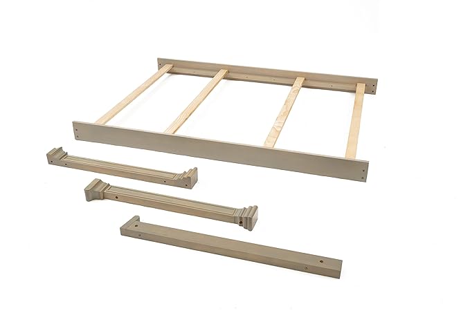 Full-Size Conversion Kit Bed Rails for Sorelle Crib & Changer Combos - Solid Wood Rail - Toddler & Adult Rail for Full-Size Beds - Nursery & Baby Furniture (Rustic Taupe, Sedona Crib & Changer)