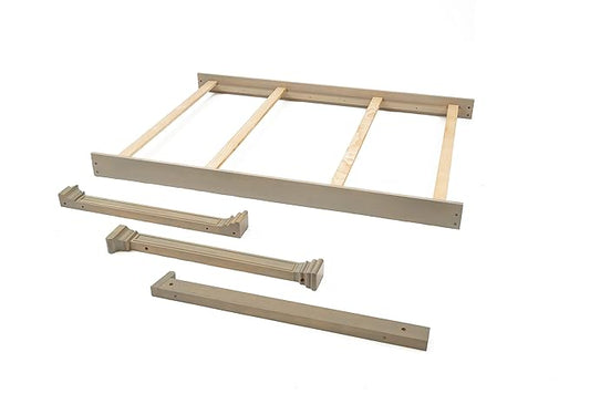 Full-Size Conversion Kit Bed Rails for Sorelle Crib & Changer Combos - Solid Wood Rail - Toddler & Adult Rail for Full-Size Beds - Nursery & Baby Furniture (Rustic Taupe, Sedona Crib & Changer)