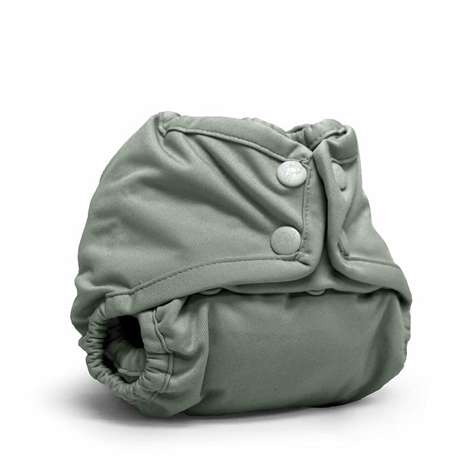 Kanga Care Rumparooz Double Leg Gusset Reusable Cloth Diaper Cover Newborn Snap | Willow 4-15 lbs
