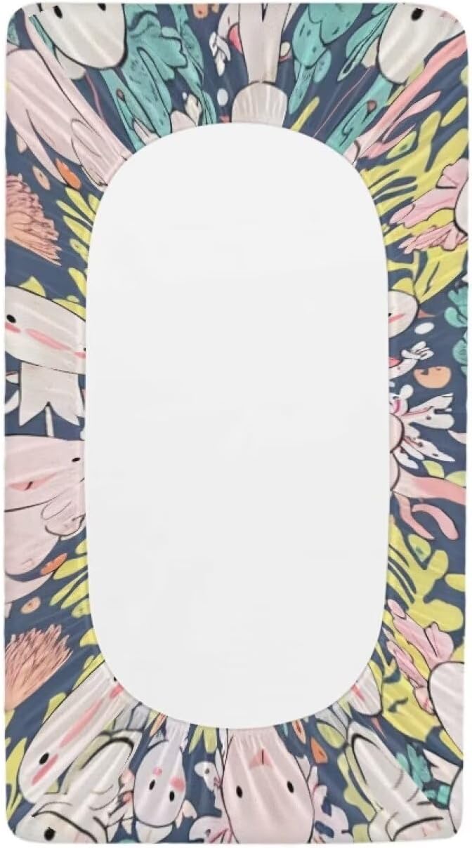 Changing Pad Covers for Boys Girls, Axolotl Print Diaper Changing Table Pad Cover Soft Breathable Changing Mat Cover for 32''x16" Cute Birthday Gifts for Baby
