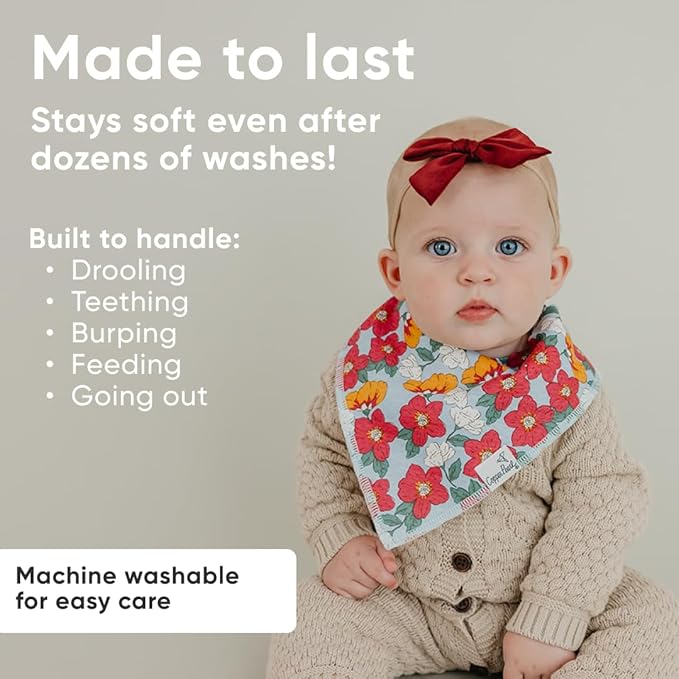Copper Pearl Baby Bandana Bibs, 4 Pack