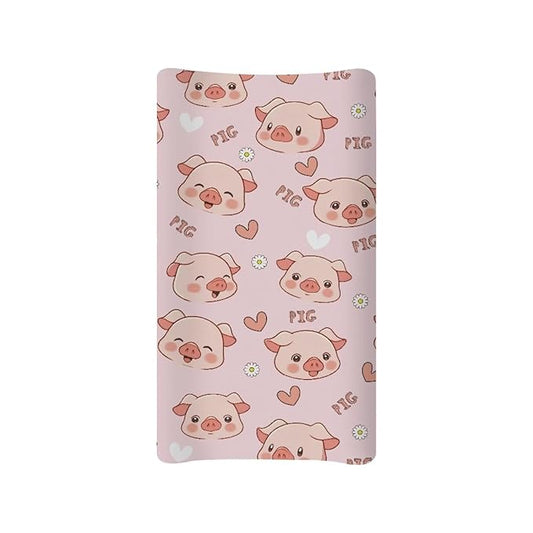 Cute Pig Changing Pad Cover Infant Pink Changing Table Covers Diaper Table Change Mat Sheet Cover